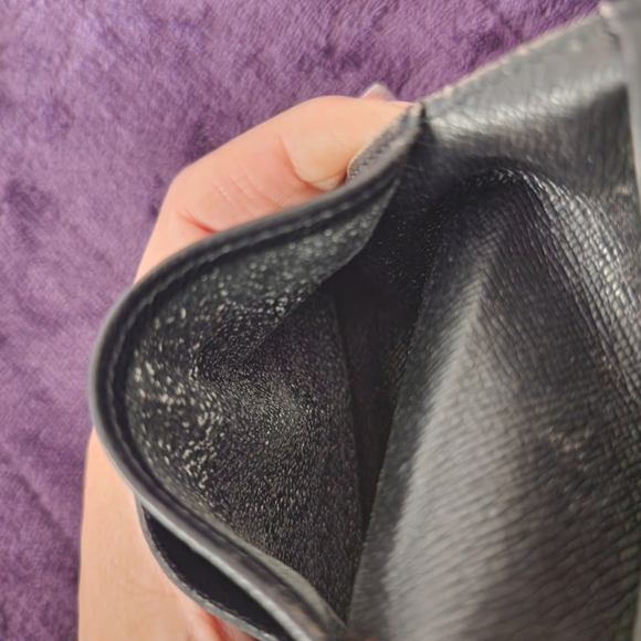 Authentic - Louis Vuitton Epi Black Coin Card Bill wallet Pocket Vintage - Picture 10 of 11